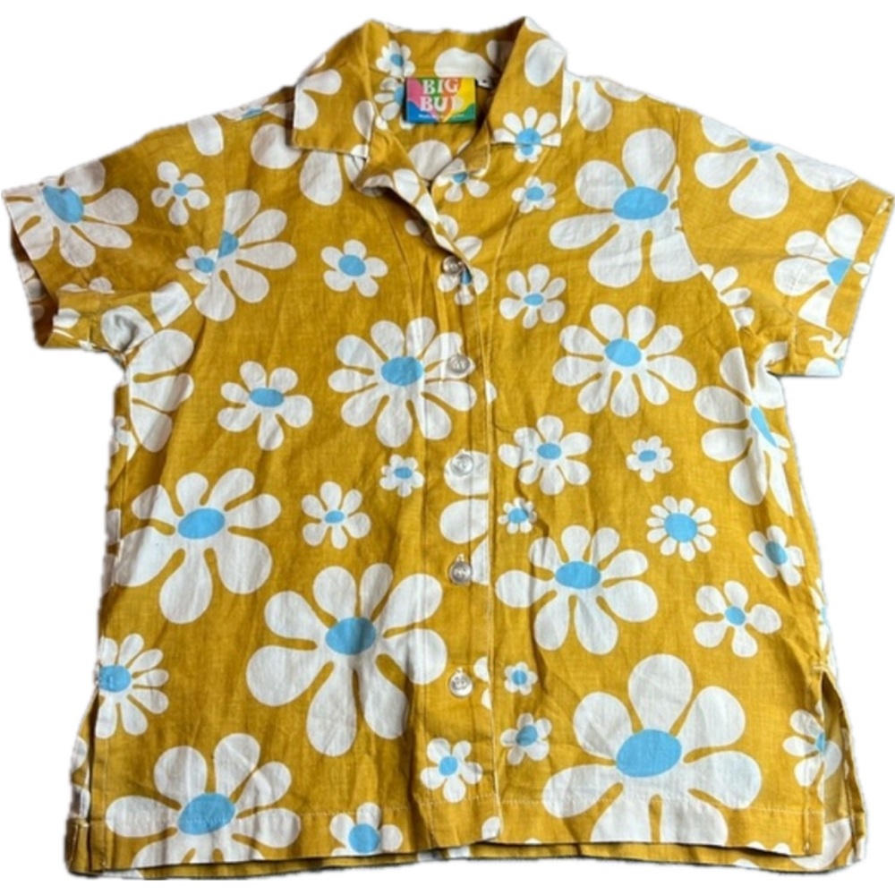 🎯Rare NWOT Big Bud Press "XL Lazy Daisy" Button Up Shirt Top Size Petite Unisex - Picture 4 of 13